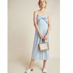 Anthropologie greylin Jackie strapless jumpsuit, wide leg.
